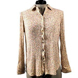 Jane and Delancey Womens button down long sleeve dress shirt Sz M